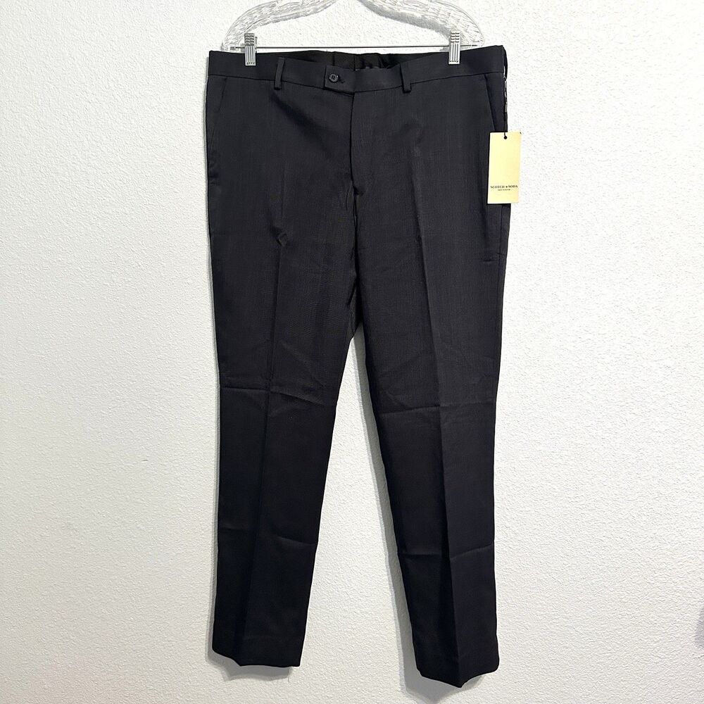 Scotch & Soda Mens Trousers Navy Blue Size 38x32 Dress Pants Casual Work